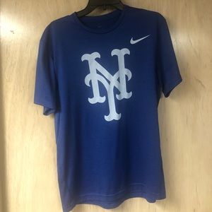 Nike Dri-Fit New York Mets T-Shirt Size M Medium Blue